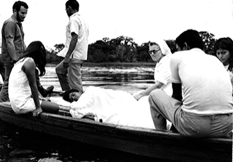 Ed Schertz (far left) served in Peru through most of the 1970s.
