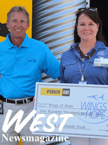 Fabick Cat centennial supports Wings of Hope, other charitable organizations
By Jim Erickson
West Newsmagazine
July 31, 2017