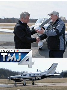 Kenosha man donates private plane to charity
By Tatiana Cash
KTMJ-TV Milwaukee – April 5, 2018